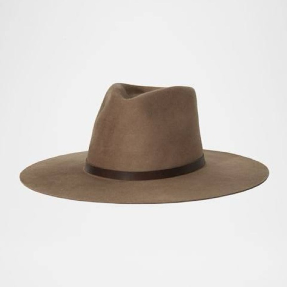 rag & bone Wide Brim Floppy Fedora, Tan and Black Size Medium